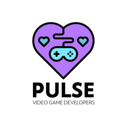 Gaming Logo Maker Featuring a Heart Icon