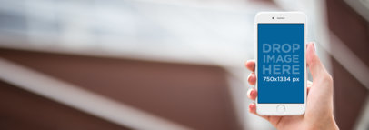 iPhone 6s Mockup With Blurry Background to Add Text