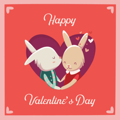 Valentine's Day Instagram Post Maker with Cute Illustrations