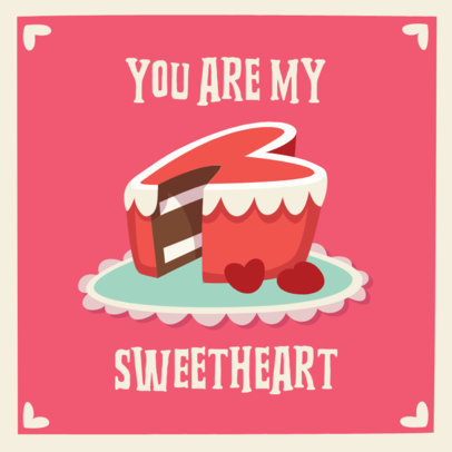 Illustrated Instagram Post Creator for Valentine's Day