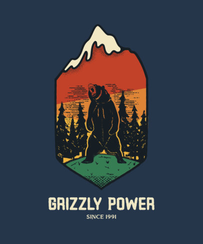 T-Shirt Design Maker with Retro Camp Badges Illustrations 207-el1