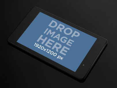 Nexus 7 Mockup Featuring a Dark Surface