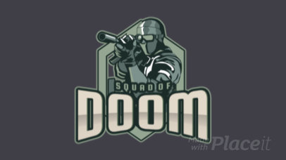 Animated Gaming Logo Maker with a Sniper Illustration