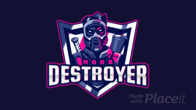 Battle Royale Animated Logo Generator Featuring a Male Gaming Character
