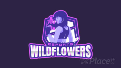 Animated Gaming Logo Maker for a Women's Guild