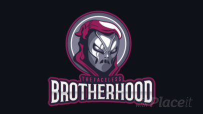 Animated Gaming Logo Maker Featuring an Evil Looking Character
