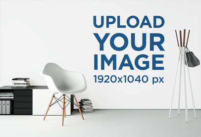 Art Print Wall Mockup Placed in a Minimalistic Room 1959-el1