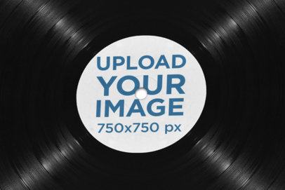 Closeup Mockup of a Vinyl Record 2347-el1