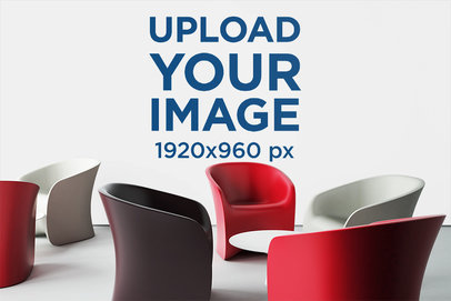 Art Print Mockup on a Wall of a Modern Room 