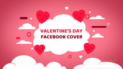 Valentine's Day-Themed Facebook Cover Video Maker With Cute Animated Hearts