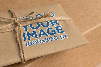 Kraft Paper Mockup Wrapped with a Cord 1298-el1