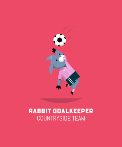 Soccer T-Shirt Design Maker with a Bunny Illustration