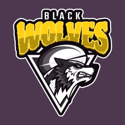 Rugby Logo Creator with a Fierce Wolf Icon