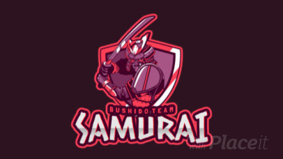 Animated Samurai Gaming Logo Maker 1750b