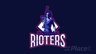 Animated Bold Battle Royale Logo Generator for Female Gamers 1750k