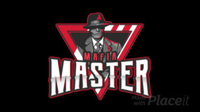 Animated eSports Team Logo Maker Featuring an Elegant Classic Gangster 1750v