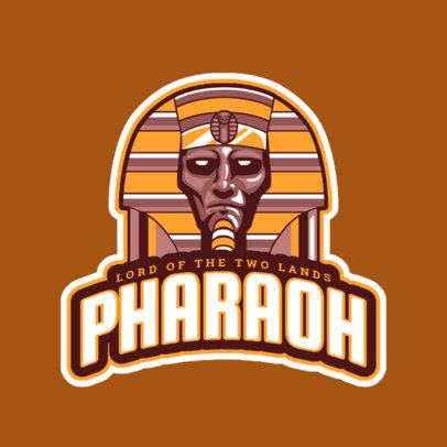 Sports Logo Generator Featuring a Pharaoh Illustration 523n-2858 