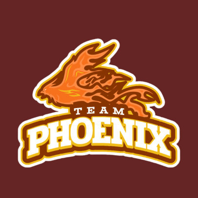 Gaming Logo Template Featuring an Angry Phoenix Illustration