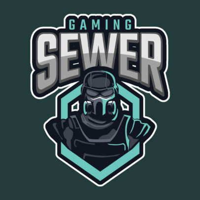 Gaming Logo Generator Featuring a Masked Character With a Respirator