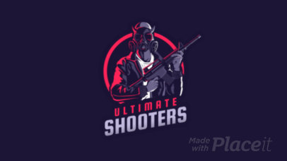 Battle Royale Logo Maker Featuring a PUBG Character