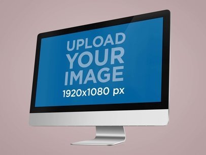 iMac Mockup Featuring a Null Background 