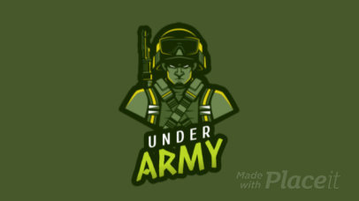 Animated Sniper Soldier Graphic Logo Maker