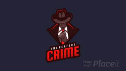 Animated Logo Template of a Mafia Member Illustration 1747o-2286