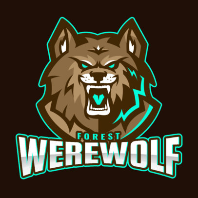 Sports Logo Maker Featuring a Furious Werewolf 