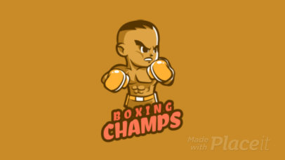Animated Gaming Logo Generator with a Boxing Athlete