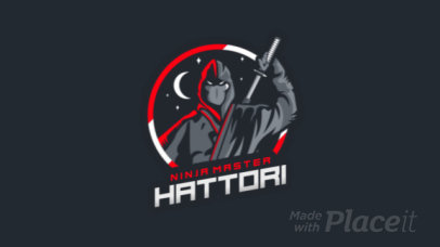 Animated Ninja Master Logo Generator for Gamers 1747u-2316