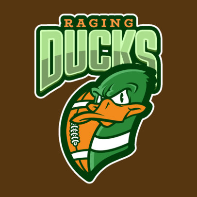 Football Logo Maker Featuring an Angry Duck Illustration 
