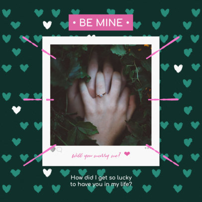 Facebook Post Design Template with a Hearts Pattern