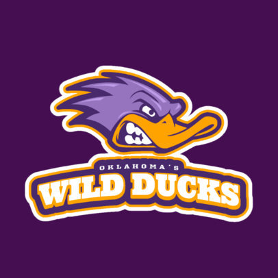 Sports Team Logo Creator Featuring a Wild Duck Graphic