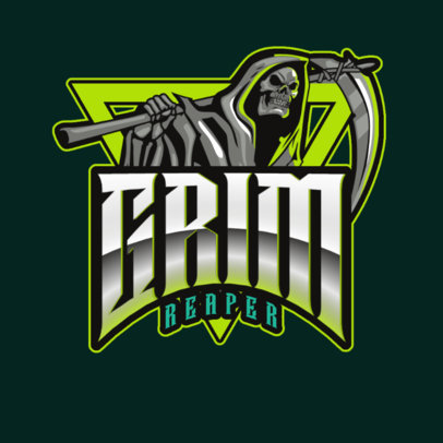 Horror Logo Generator Featuring a Reaper Clipart