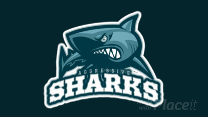 Animated Sports Logo Maker with Bull Shark Art