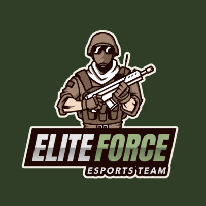 Gaming Logo Creator with a Masked Soldier Character