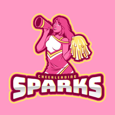Gaming Logo Maker Featuring a Cheerleader Graphic