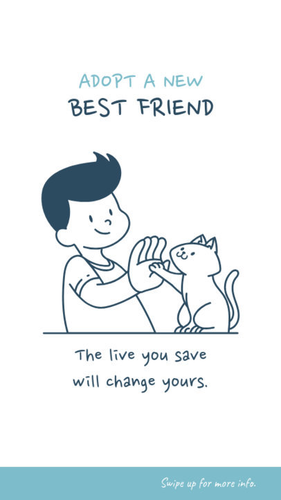 Instagram Story Maker with a Pet Adoption Theme
