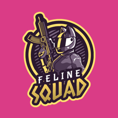 Game Team Logo Maker Featuring a Kawaii Female Shooter
