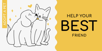 Twitter Cover Template for a Pet Adoption Center 2149