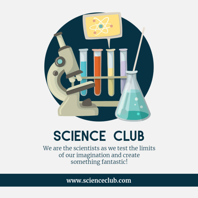 Placeit - Back to School Facebook Post Template for a Science Club
