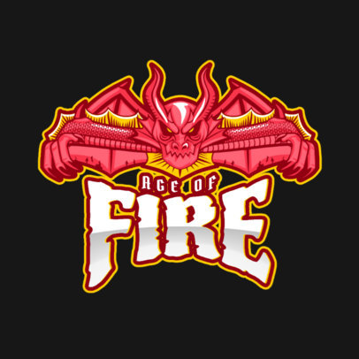 Gaming Logo Generator for Fantasy Games Fans Featuring a Dragon Clipart 