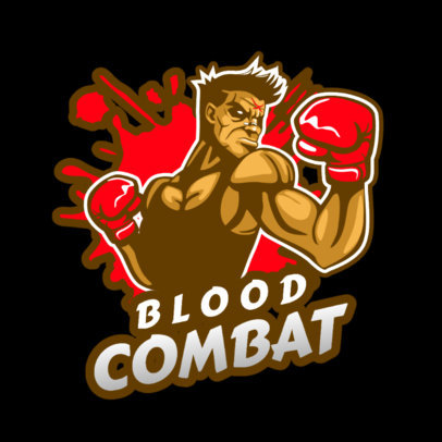 Logo Generator for Combat Games Featuring a Fighter Illustration 1847p-2857