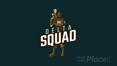 Animated Logo Template with an Armed Soldier Graphic 