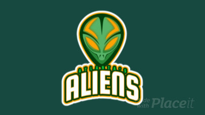 Animated Team Logo Generator Featuring an Alien 523j-2861
