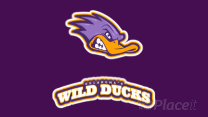 Animated Sports Team Logo Creator Featuring a Wild Duck Graphic 