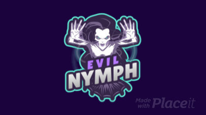 Fortnite-Inspired Animated Fantasy Logo Maker with an Evil Nymph 2407a-2861