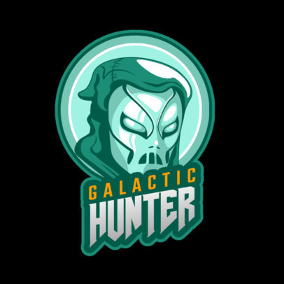 Gaming Logo Template Featuring a Mysterious Masked Character