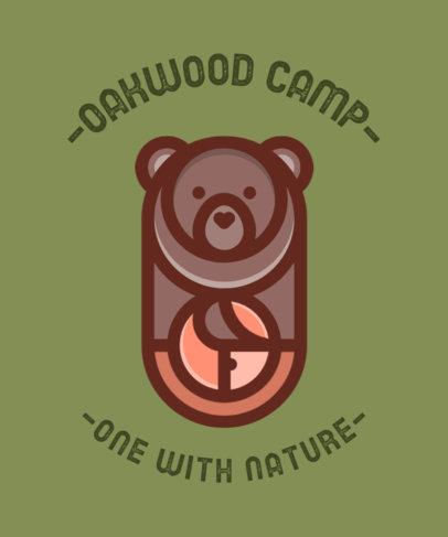 T-Shirt Design Template for a Summer Camp