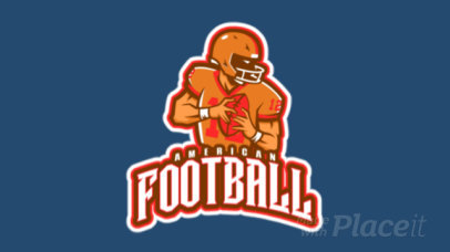 Animated Sports Logo Maker with a Strong Football Player Icon